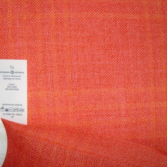 NWT Lululemon Mudra Scarf In ATPP Atomic Red Coral Orange READ - Picture 4 of 5